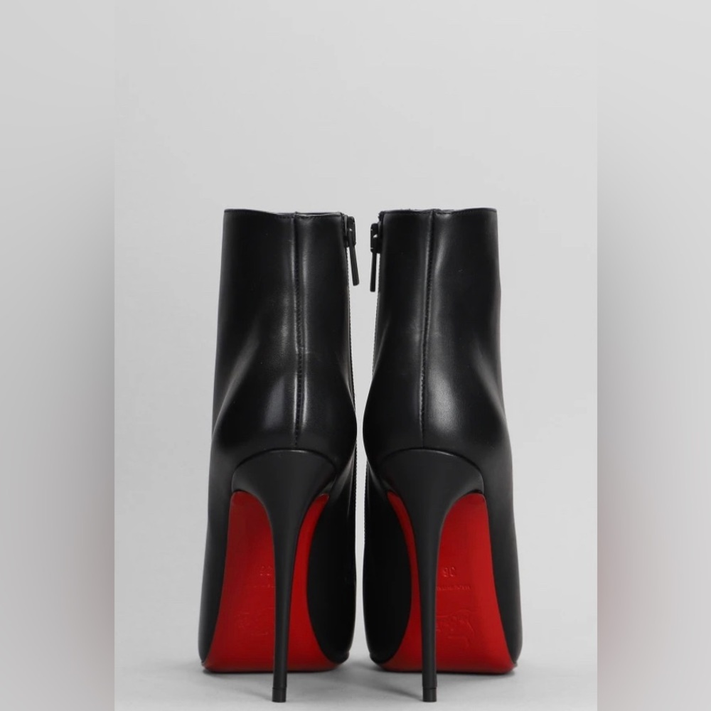 Christian Louboutin SO KATE BOOTY 100 MM in black leather Sz 40.5